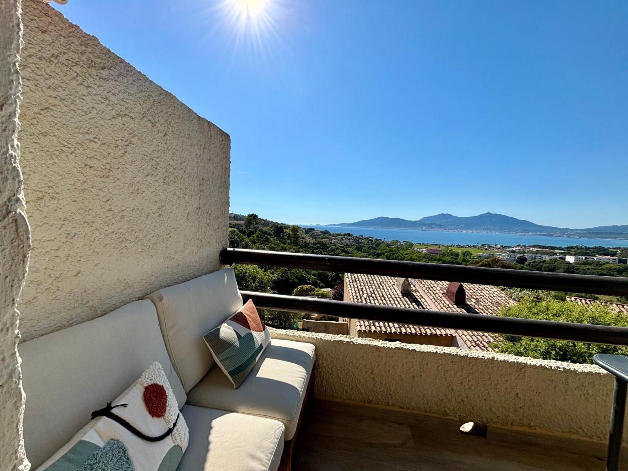 Studio Vue Mer A Porticcio Piscine Et Parking Eksteriør bilde